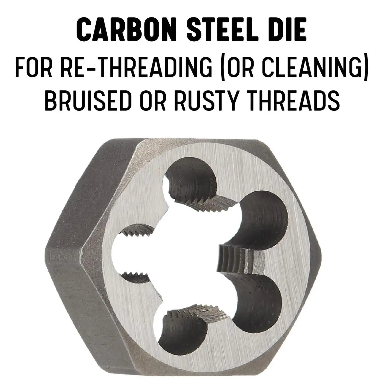 Drill America M12 X 1.5 Carbon Steel Hex Rethreading Die DRILL