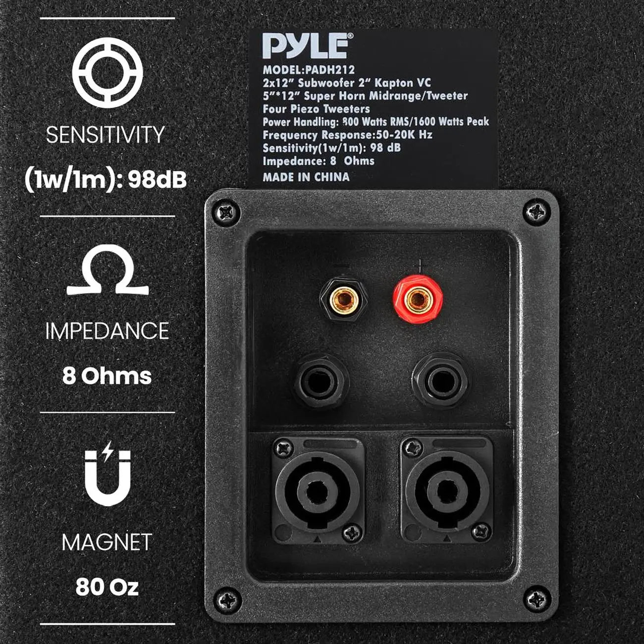 Dual 12" Professional Dj Cabinets;pyle Pro;1600watts Pyle