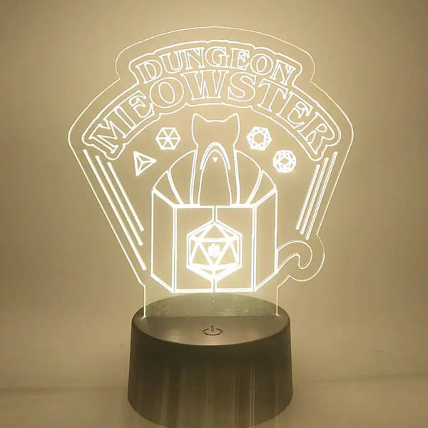 Dungeon Meowster Lamp | DnD Cat Dungeon Master LED Light The 308 Collective