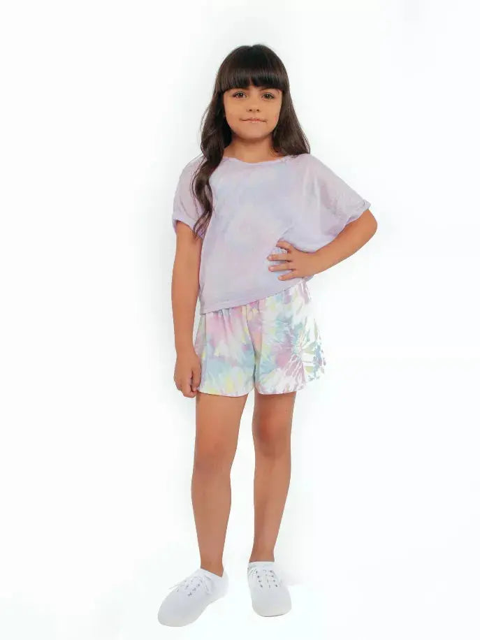 Dye-Mentions Flared Shorts Tru Luv