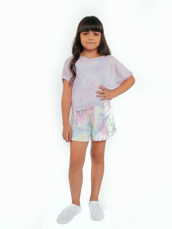 Dye-Mentions Flared Shorts Tru Luv