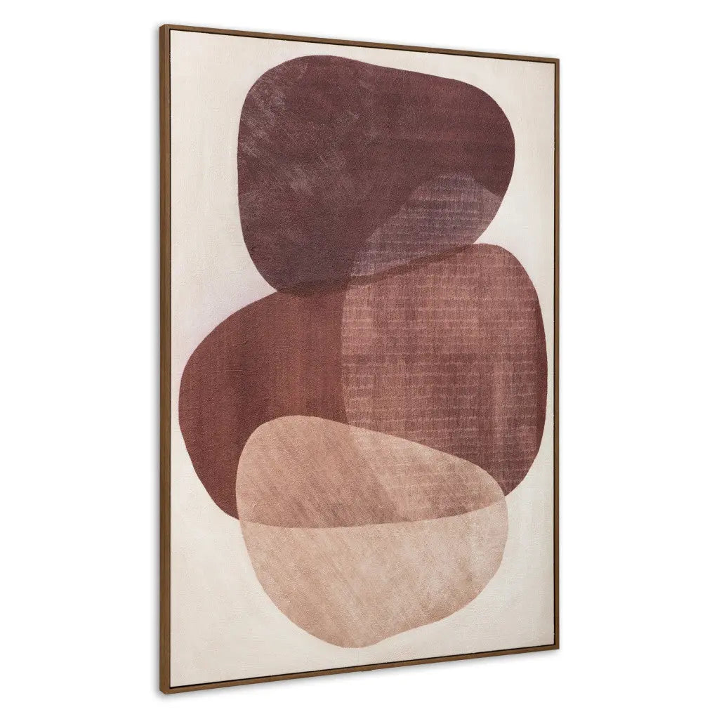 Earthen Strata I Hand Painted Dark Brown Floater Frame Wall Art Homeroots Home Decor