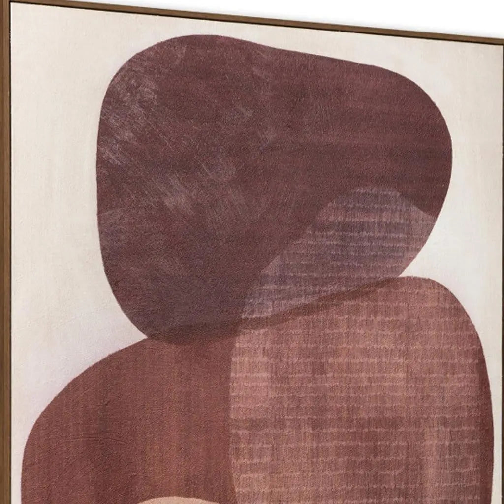 Earthen Strata I Hand Painted Dark Brown Floater Frame Wall Art Homeroots Home Decor