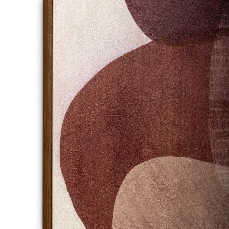 Earthen Strata I Hand Painted Dark Brown Floater Frame Wall Art Homeroots Home Decor