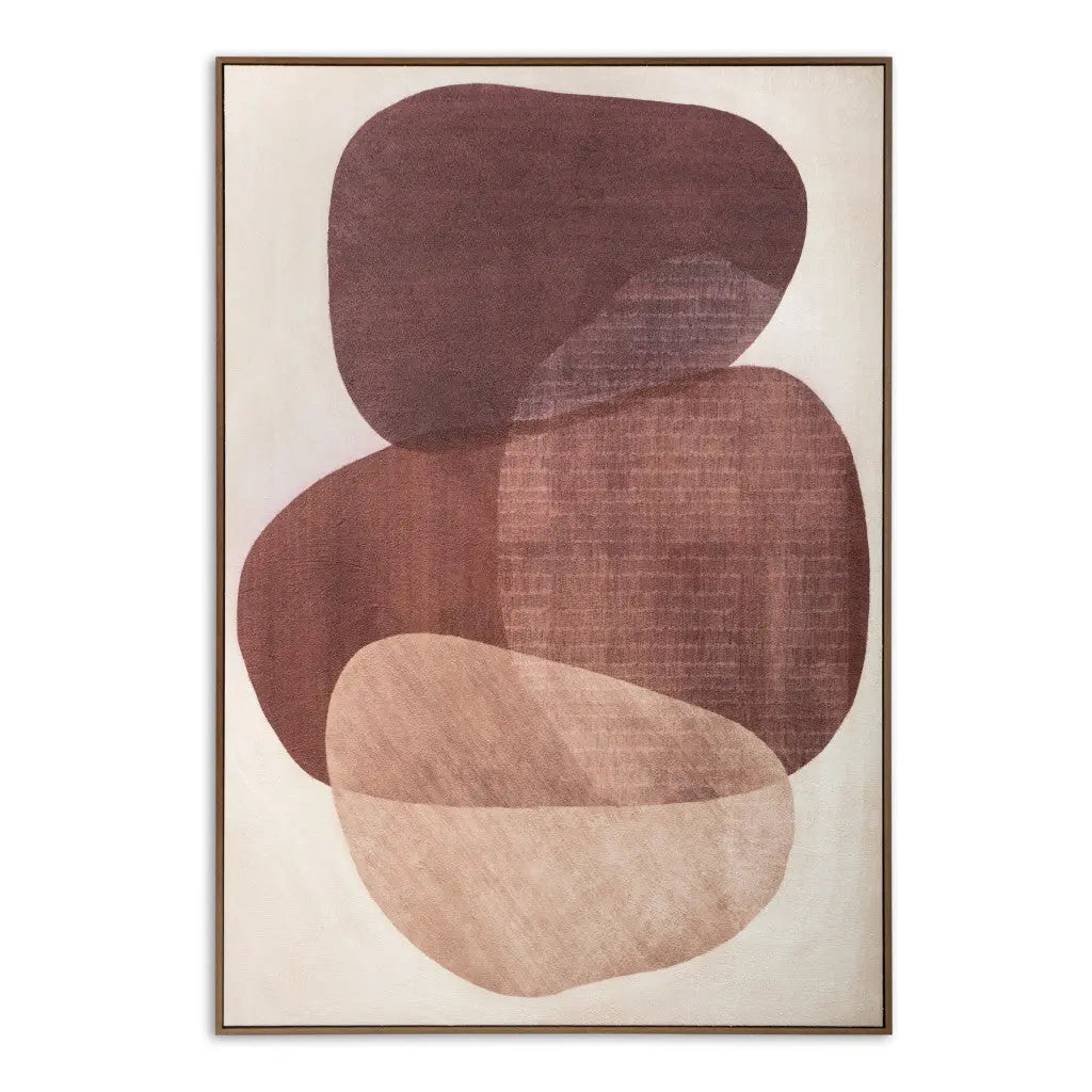 Earthen Strata I Hand Painted Dark Brown Floater Frame Wall Art Homeroots Home Decor