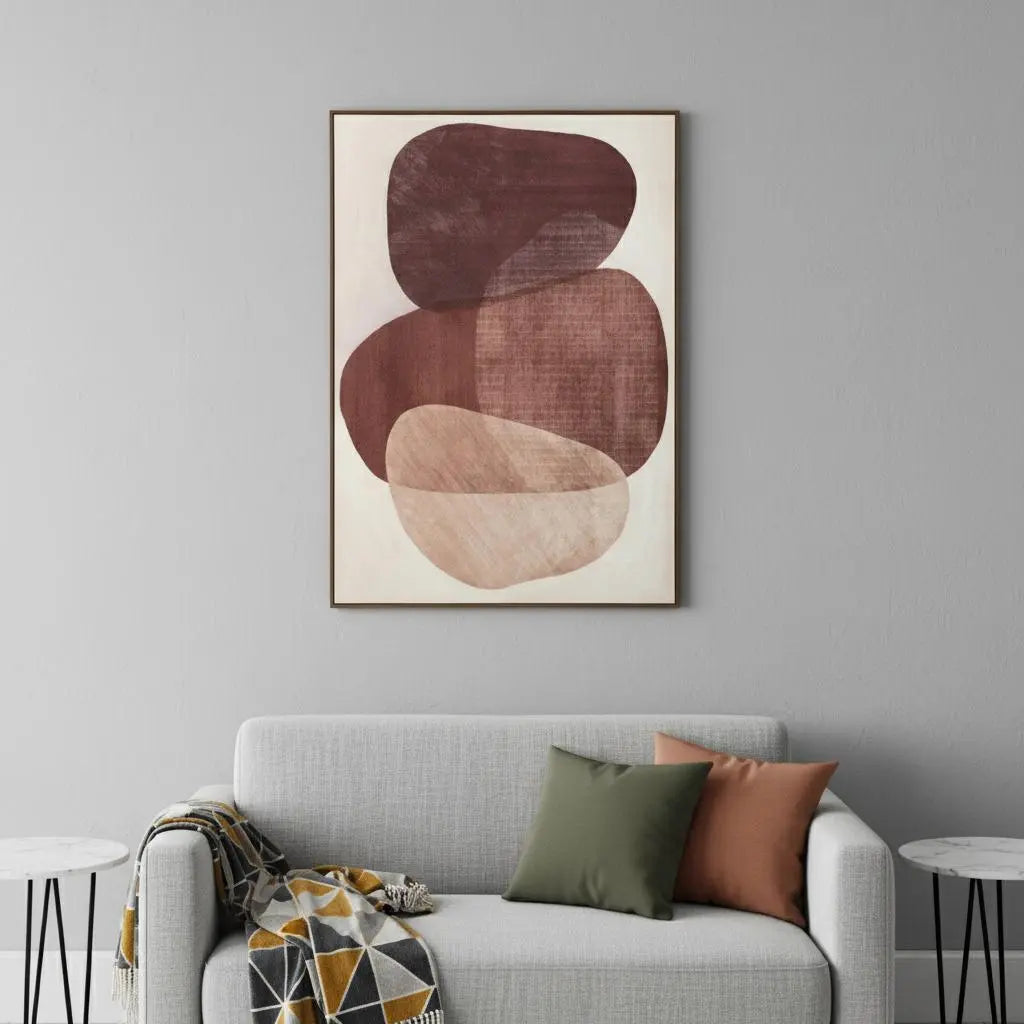Earthen Strata I Hand Painted Dark Brown Floater Frame Wall Art Homeroots Home Decor
