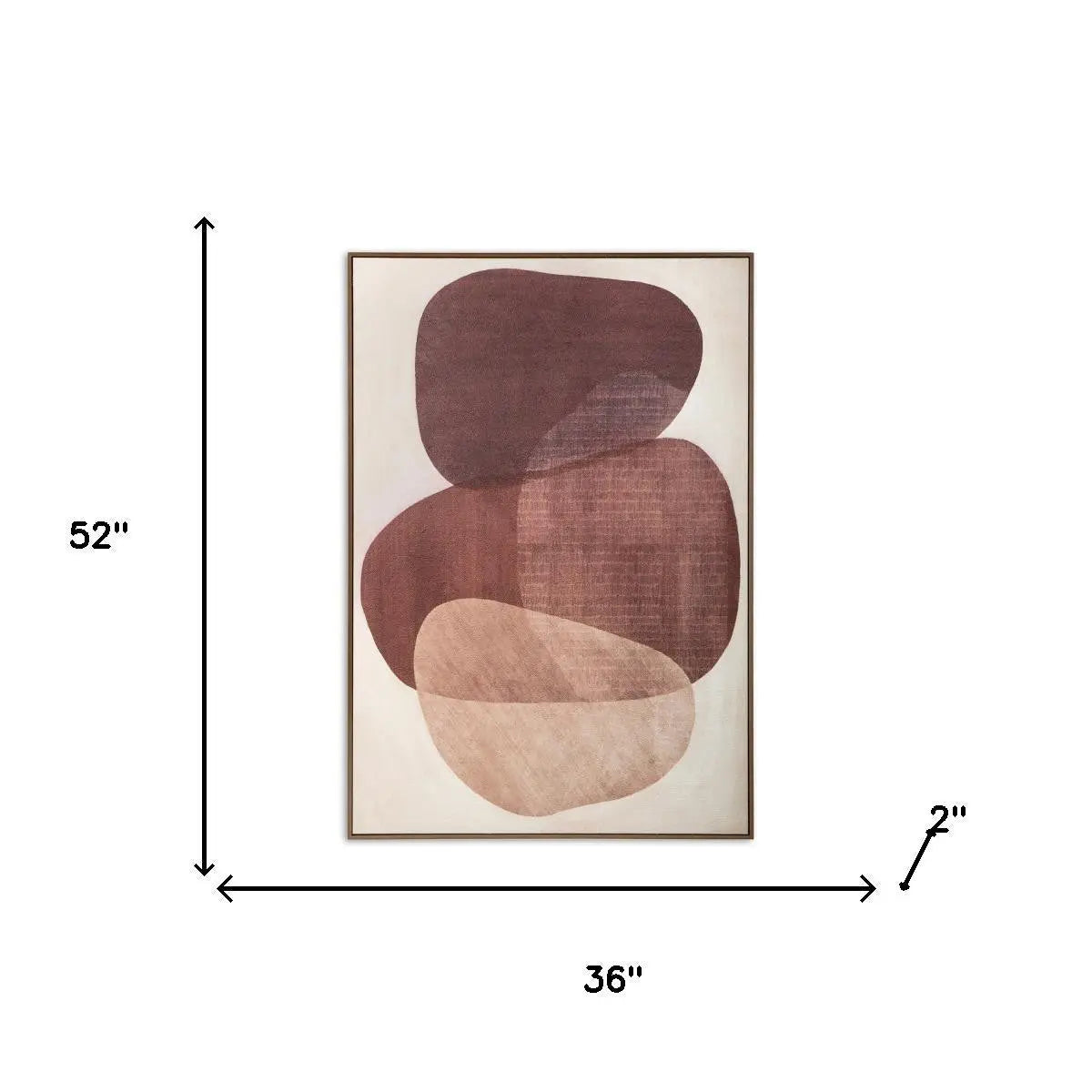 Earthen Strata I Hand Painted Dark Brown Floater Frame Wall Art Homeroots Home Decor