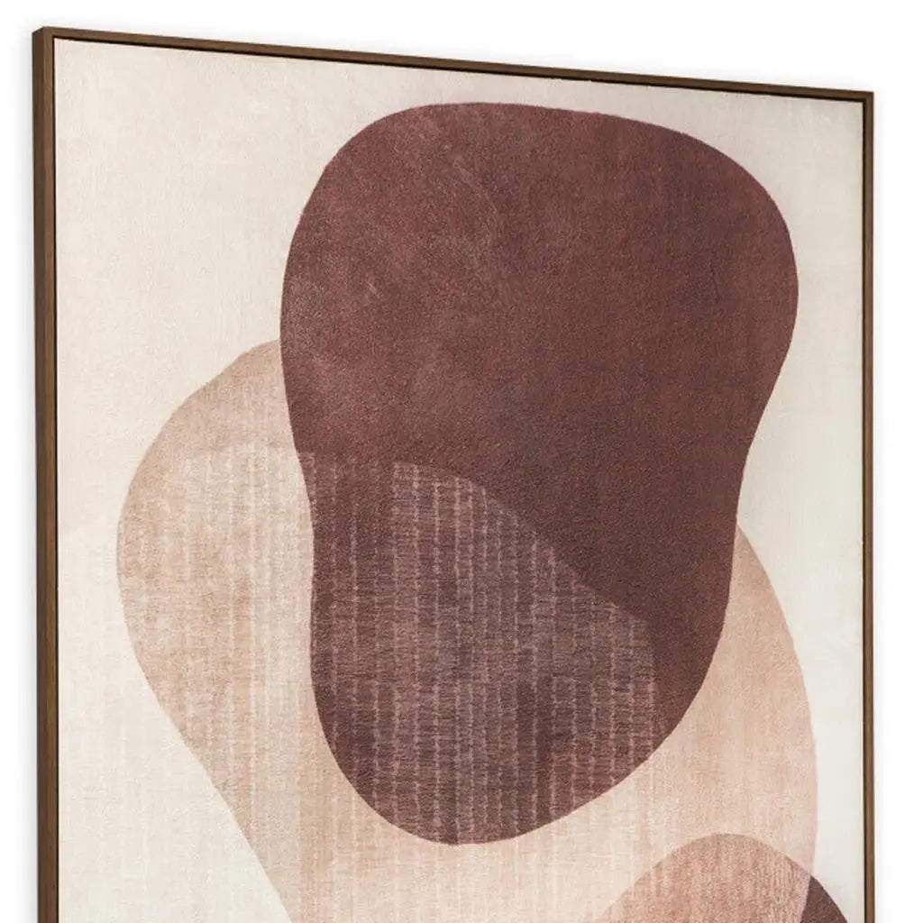Earthen Strata II Hand Painted Dark Brown Floater Frame Wall Art Homeroots Home Decor