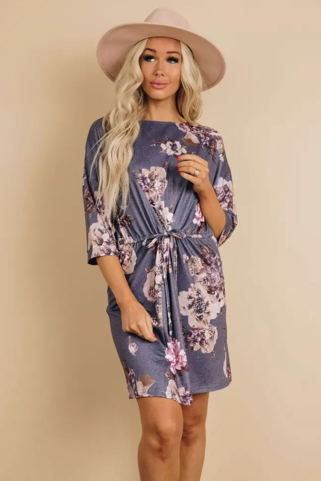 Earthside Floral Dress Stay Warm in Style