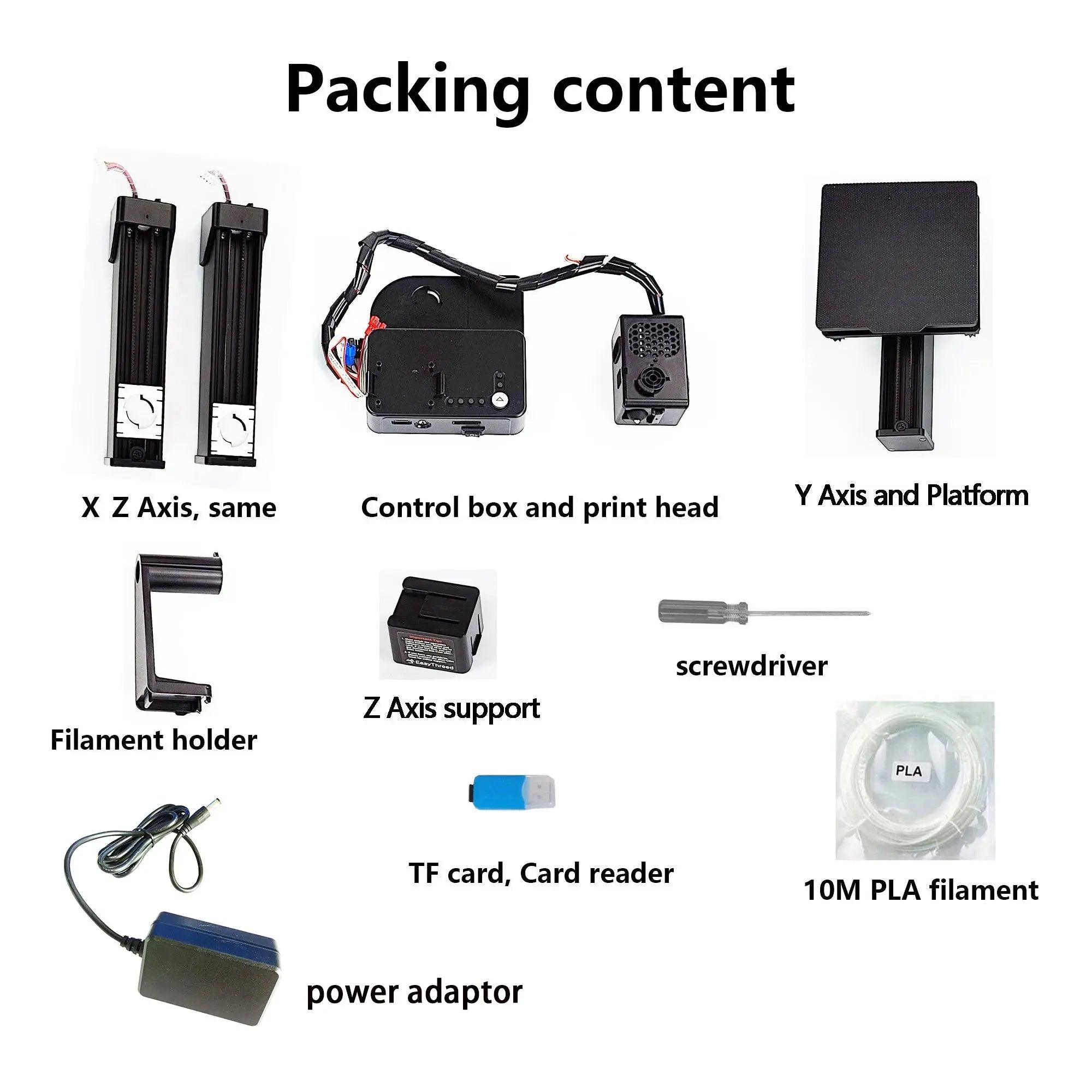 EasyThreed 3D Printer  Entry Level  Compatible with PLA TPU 1.75mm Filament  include Power Adaptor. GreatEagleInc