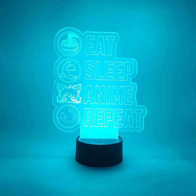 Eat, Sleep, Anime LED Accent Light The 308 Collective