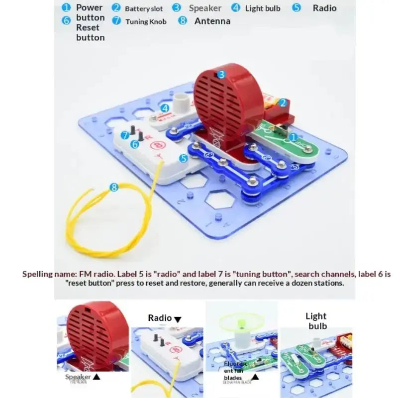 Educational Physics Toolkit: Children's Electricity Experiments; Electronic Building Blocks and Circuit Boards. GreatEagleInc