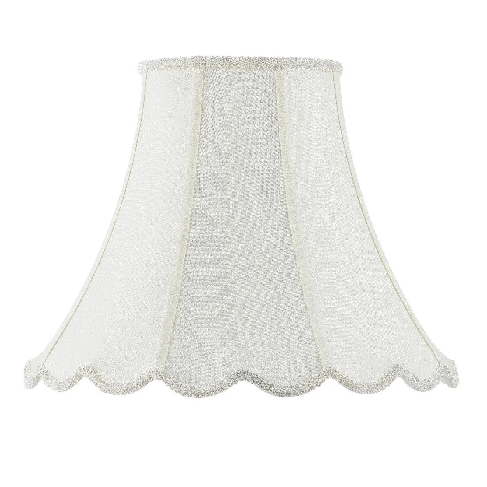 Eggshell Linen Piped Bell Lamp Shade Homeroots Lighting