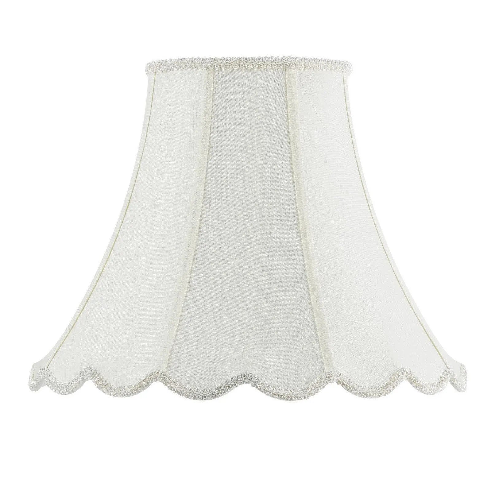 Eggshell Linen Piped Bell Lamp Shade Homeroots Lighting