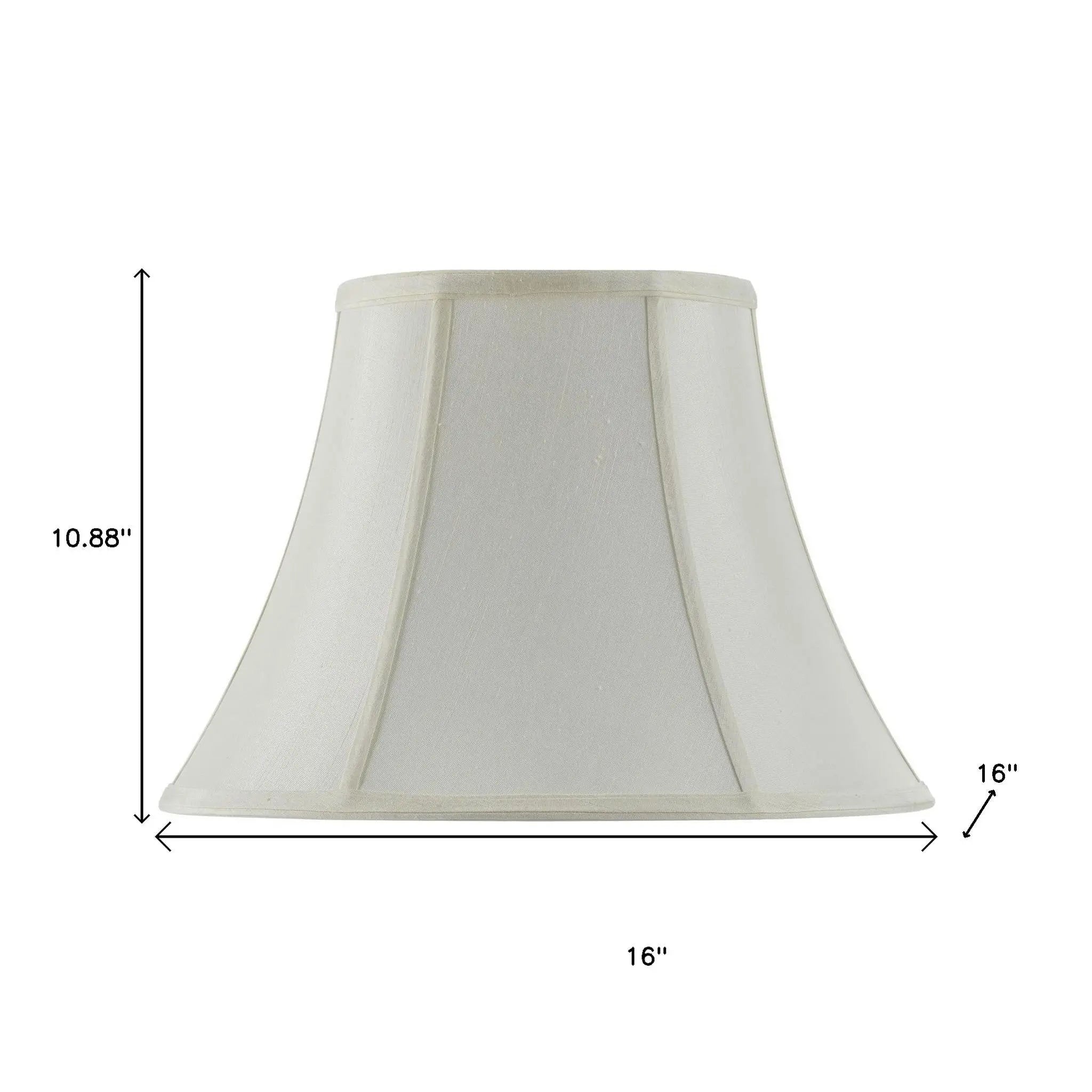 Eggshell Linen Piped Bell Lamp Shade Homeroots Lighting
