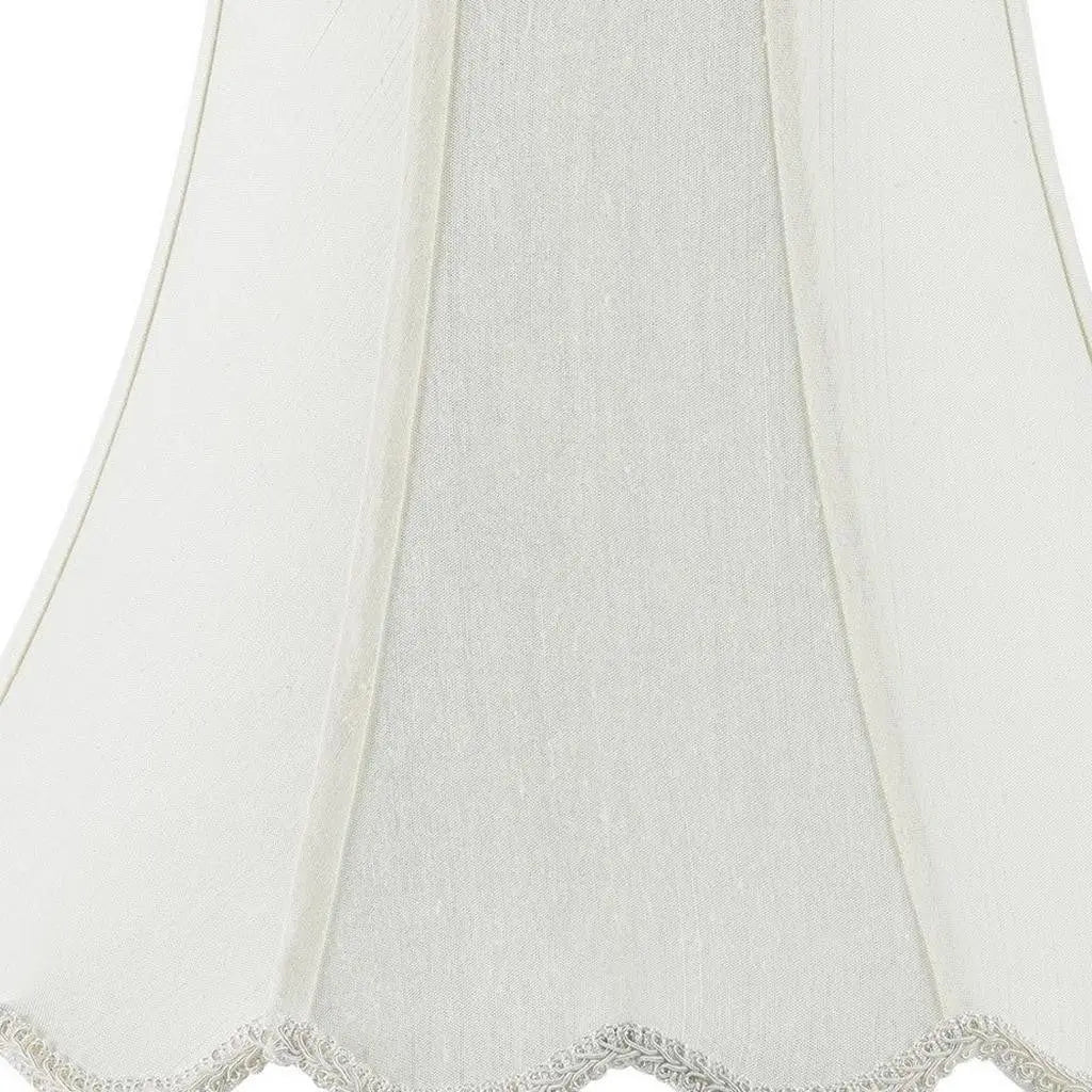 Eggshell Linen Piped Bell Lamp Shade Homeroots Lighting