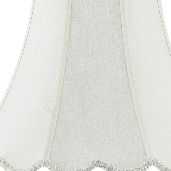 Eggshell Linen Piped Bell Lamp Shade Homeroots Lighting