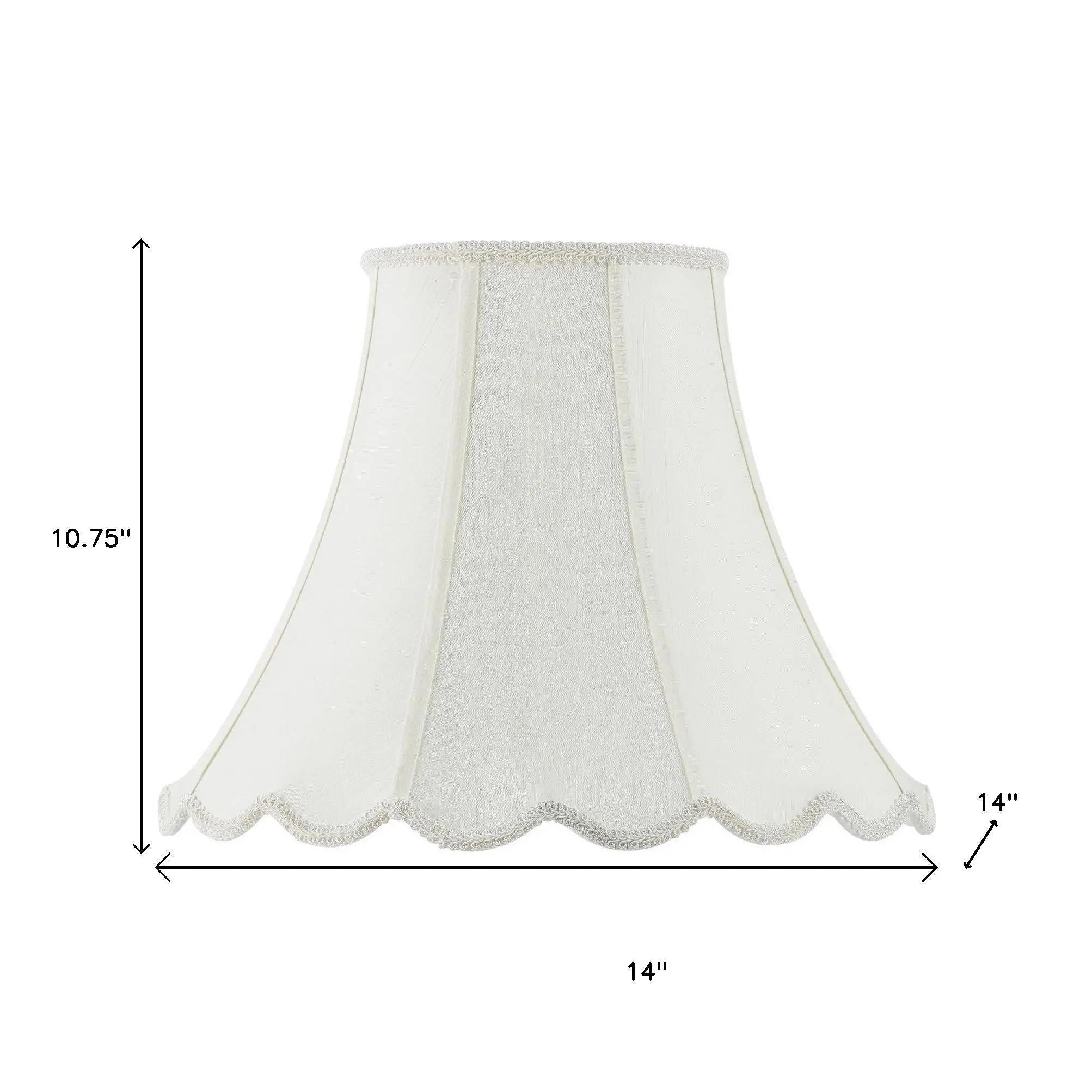 Eggshell Linen Piped Bell Lamp Shade Homeroots Lighting