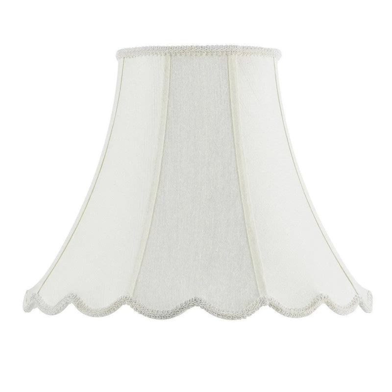 Eggshell Linen Piped Bell Lamp Shade Homeroots Lighting