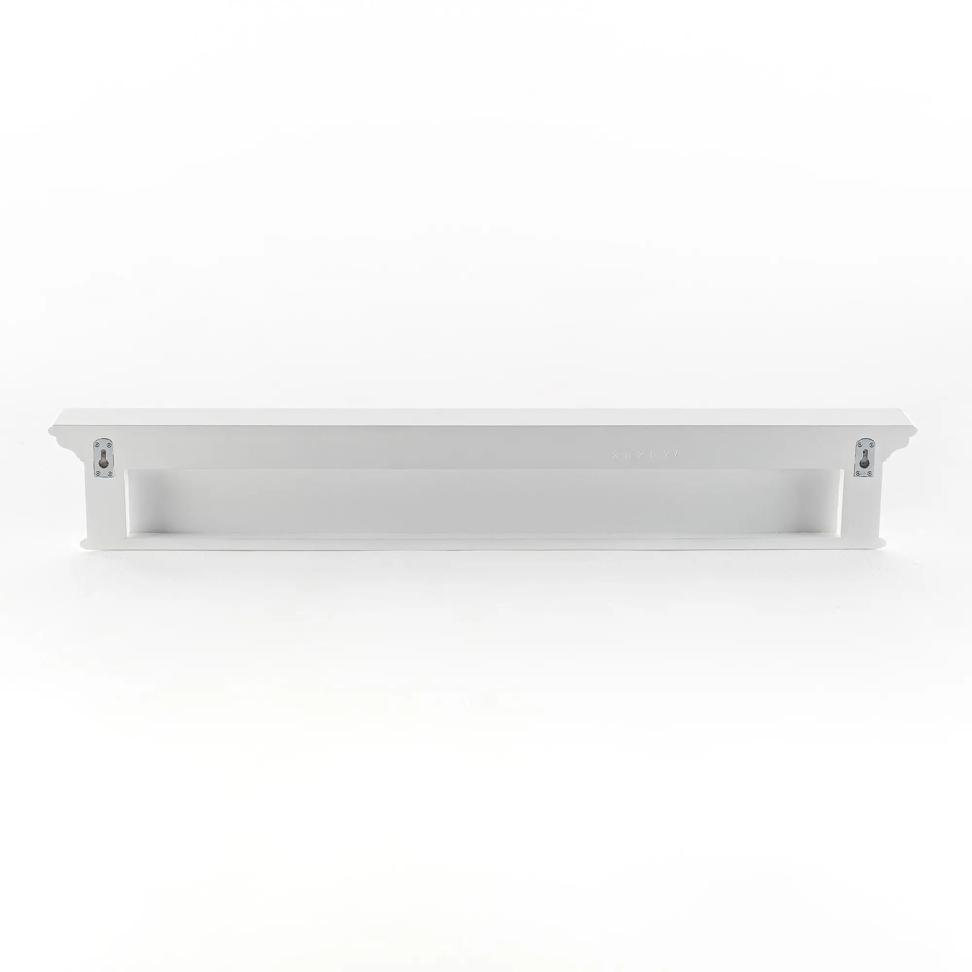 Eight Hook 51" White Solid Wood Wall Mount Coat Rack Homeroots Organization