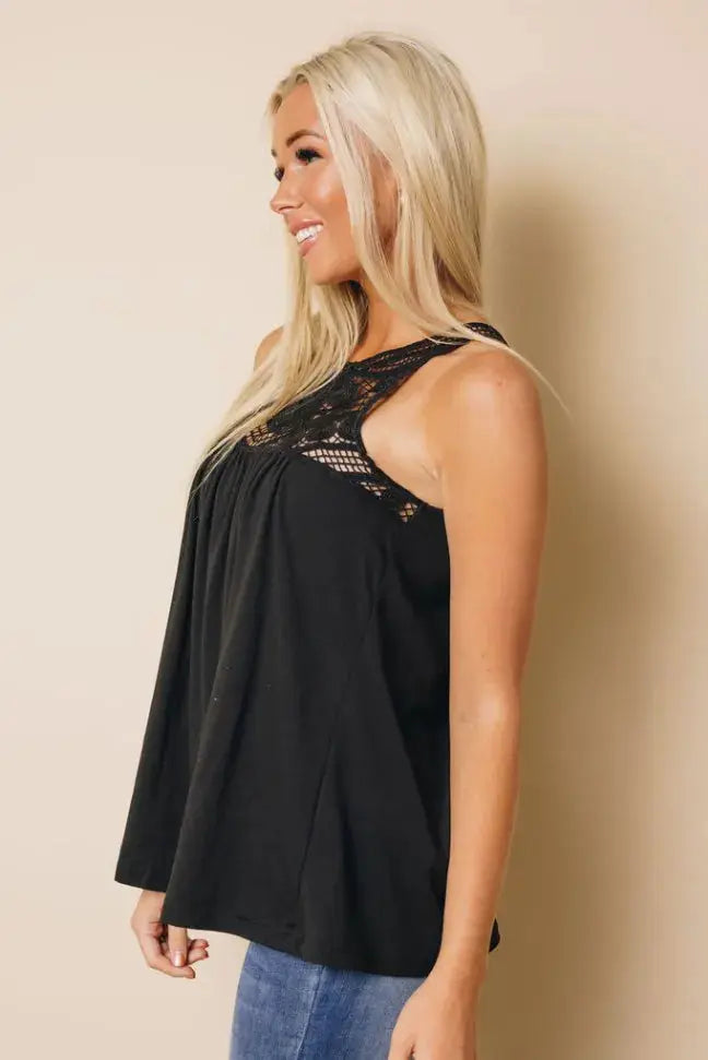 Eleanor Crochet Lace Tank Top Stay Warm in Style