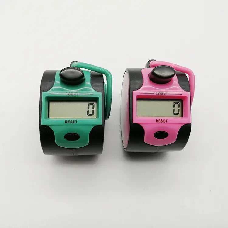 Electronic 5 Digit Number Counters Plastic Shell Hand Finger Display Manual Counting Tally Clicker Timer Soccer Golf Counter GreatEagleInc
