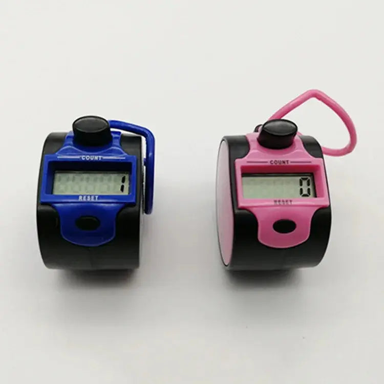Electronic 5 Digit Number Counters Plastic Shell Hand Finger Display Manual Counting Tally Clicker Timer Soccer Golf Counter GreatEagleInc