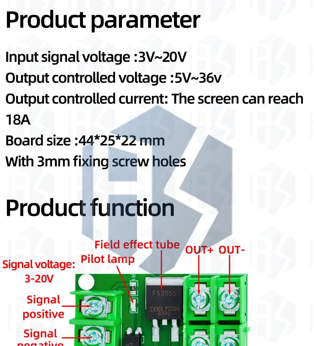 Electronic Control Board - Triggered Switch Module Featuring DC - Controlled MOSFET Optocoupler GreatEagleInc