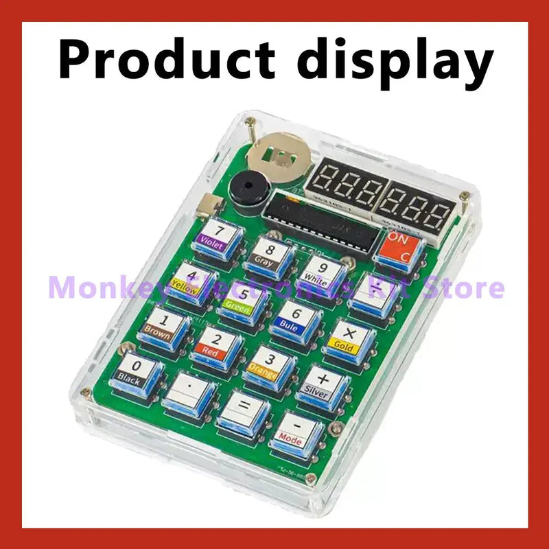 Electronic DIY Calculator Production Kit LED Digital Tube Display With Shell Single-Chip Microcomputer Soldering Practice GreatEagleInc