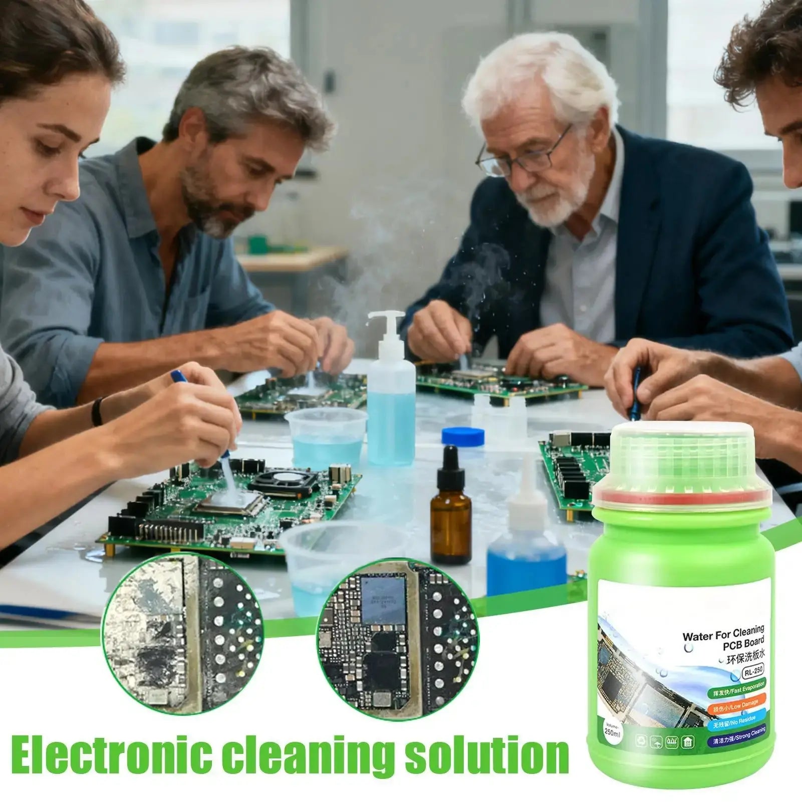 Electronic Liquid Cleaner 250ml Electronics Cleaning Liquid Circuit Board Cleaner for Keyboard Laptop Tablet Motherboard Home GreatEagleInc