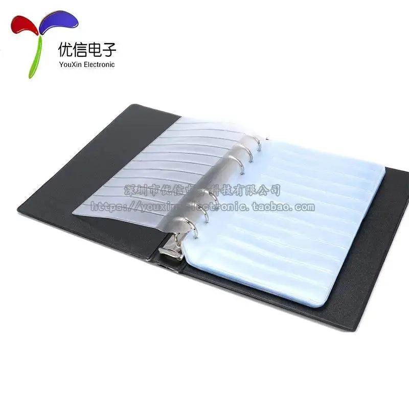 Electronic components sample book, chip ic resistor capacitor inductor book/package, component sample book, empty book GreatEagleInc