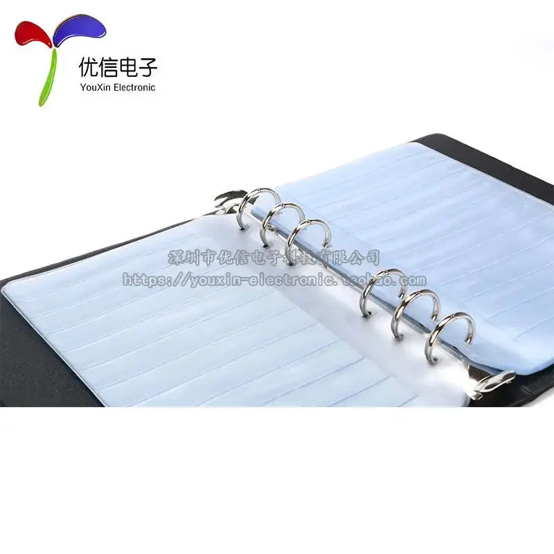 Electronic components sample book, chip ic resistor capacitor inductor book/package, component sample book, empty book GreatEagleInc
