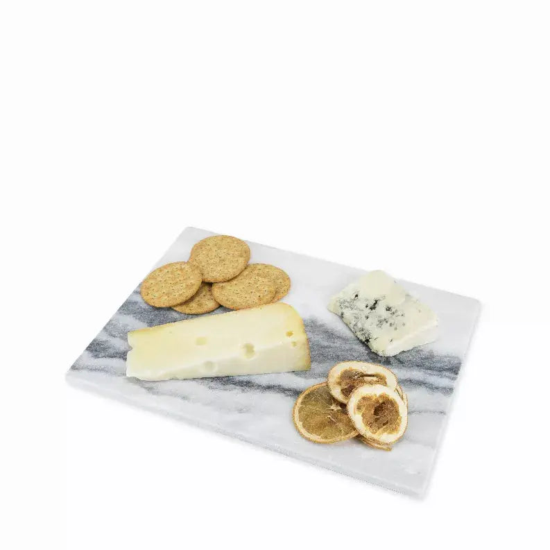 Elegance: Rectangular Marble Cheeseboard In Gray By True True Brands