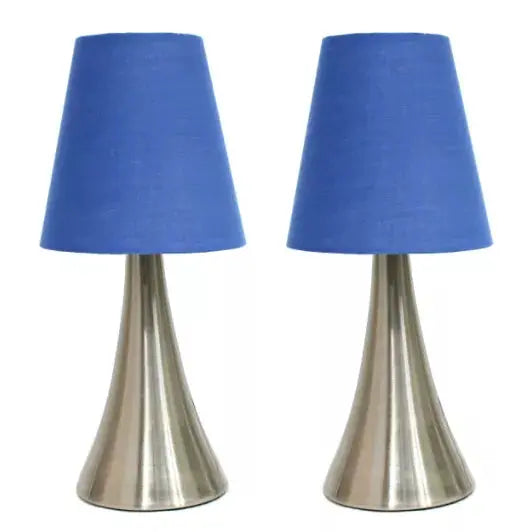 Elegant Designs Modern Leather Table Lamps with White Fabric Shades (Set of 2) All The Rages, Inc.