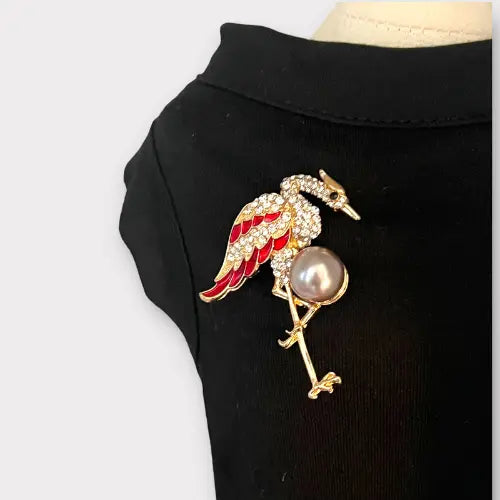 Elegant Flamingo Rhinestone and Pearl-Dog Dress Bark Fifth Avenue