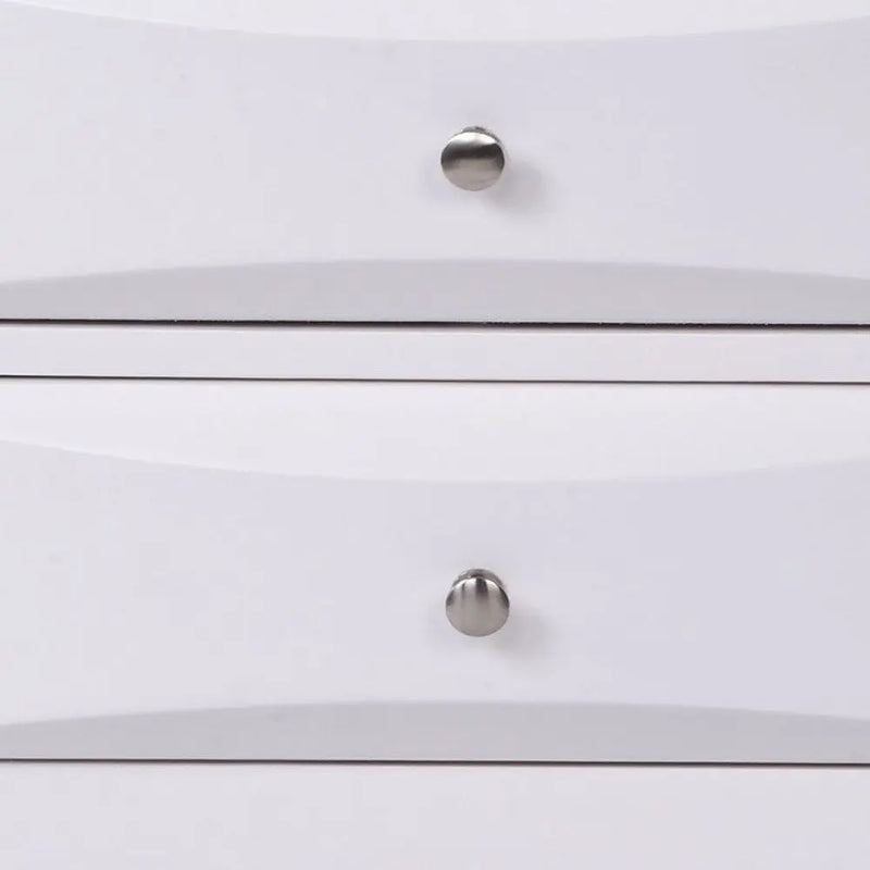 Elegant White 3 Drawer Nightstand Homeroots Bed & Bath