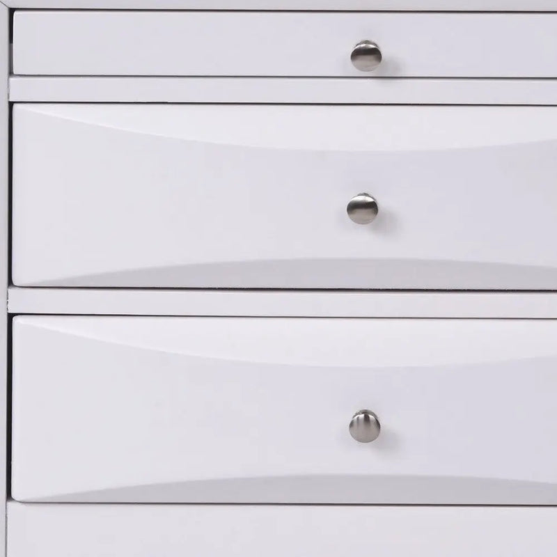 Elegant White 3 Drawer Nightstand Homeroots Bed & Bath