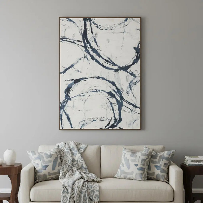 Elemental Rhythm Hand Painted Light Brown Floater Frame Wall Art Homeroots Home Decor