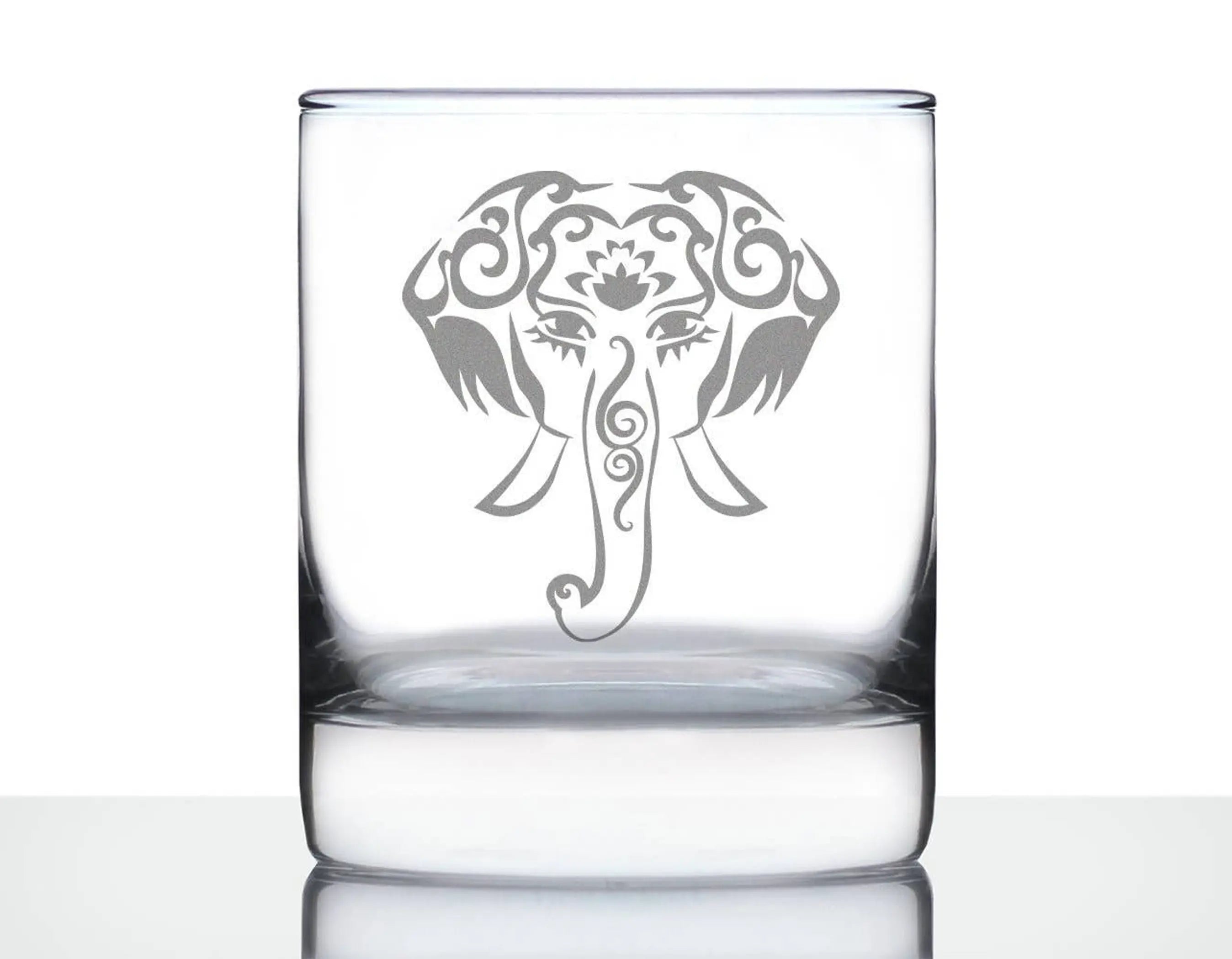 Elephant Boho Whiskey Rocks Glass - Elephant Gifts and Decor Bevvee