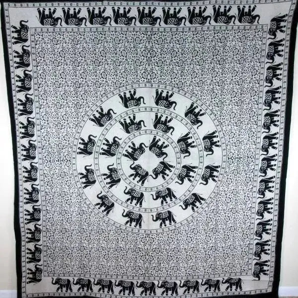 Elephant Mandala Tapestry Wild Lotus
