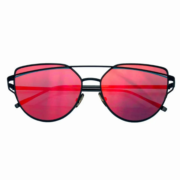 Emblem Eyewear - Women's Modern Retro Mirror Flat Lens Sunglasses Sunglass Memphis