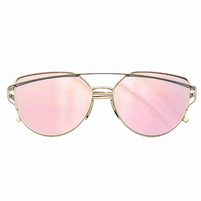 Emblem Eyewear - Women's Modern Retro Mirror Flat Lens Sunglasses Sunglass Memphis