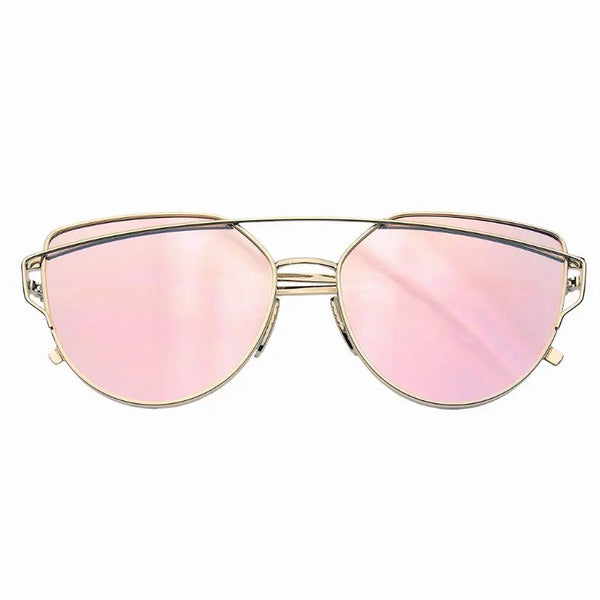Emblem Eyewear - Women's Modern Retro Mirror Flat Lens Sunglasses Sunglass Memphis