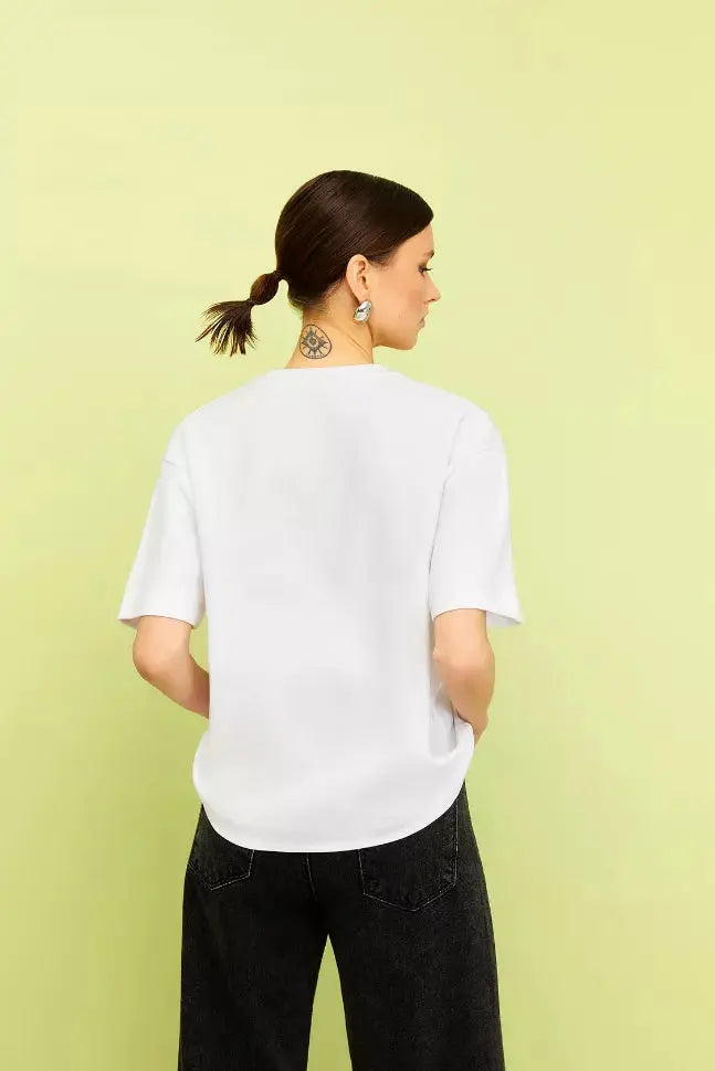 Embroidered Oversized T-Shirt Nocturne