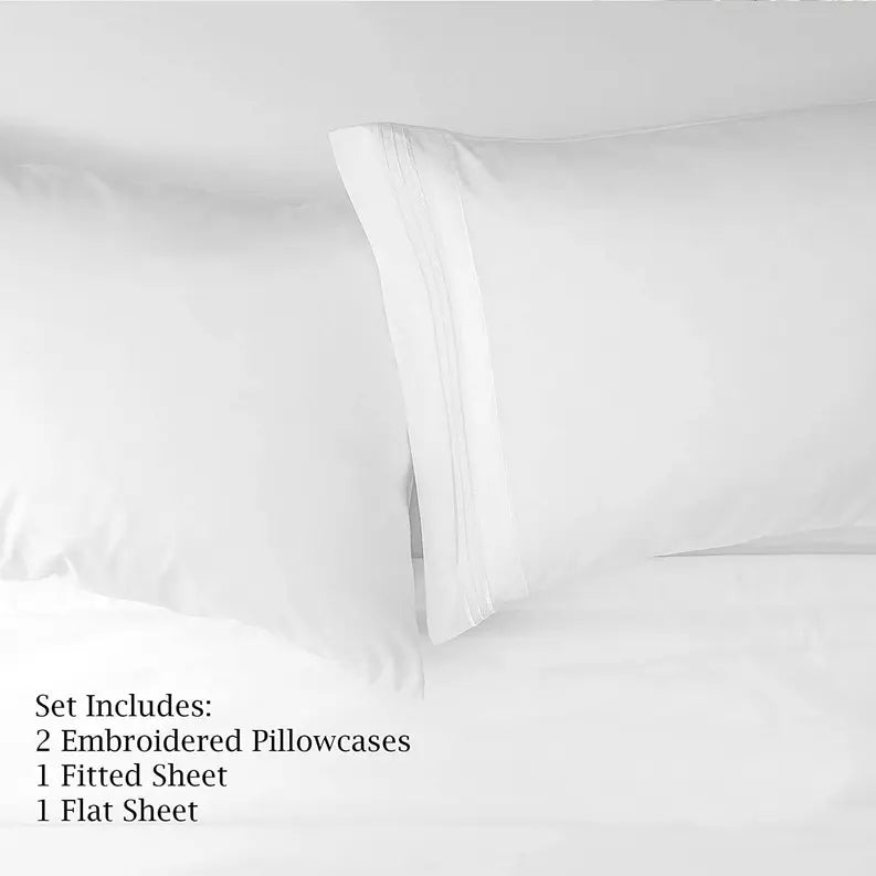 Embroidery Soft Sheet Set Wrinkle Resistant Home Mart Goods