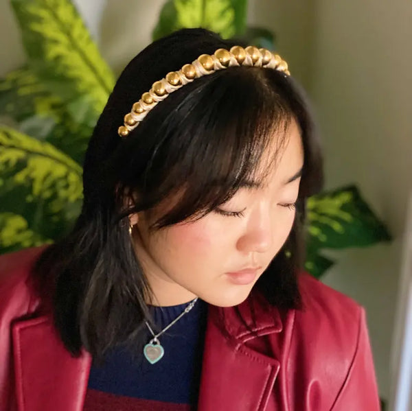 Emily Satin Wrapped Headband Ellison+Young