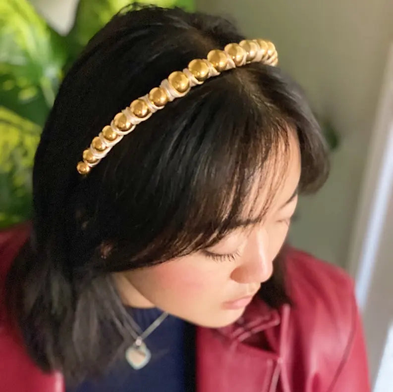 Emily Satin Wrapped Headband Ellison+Young