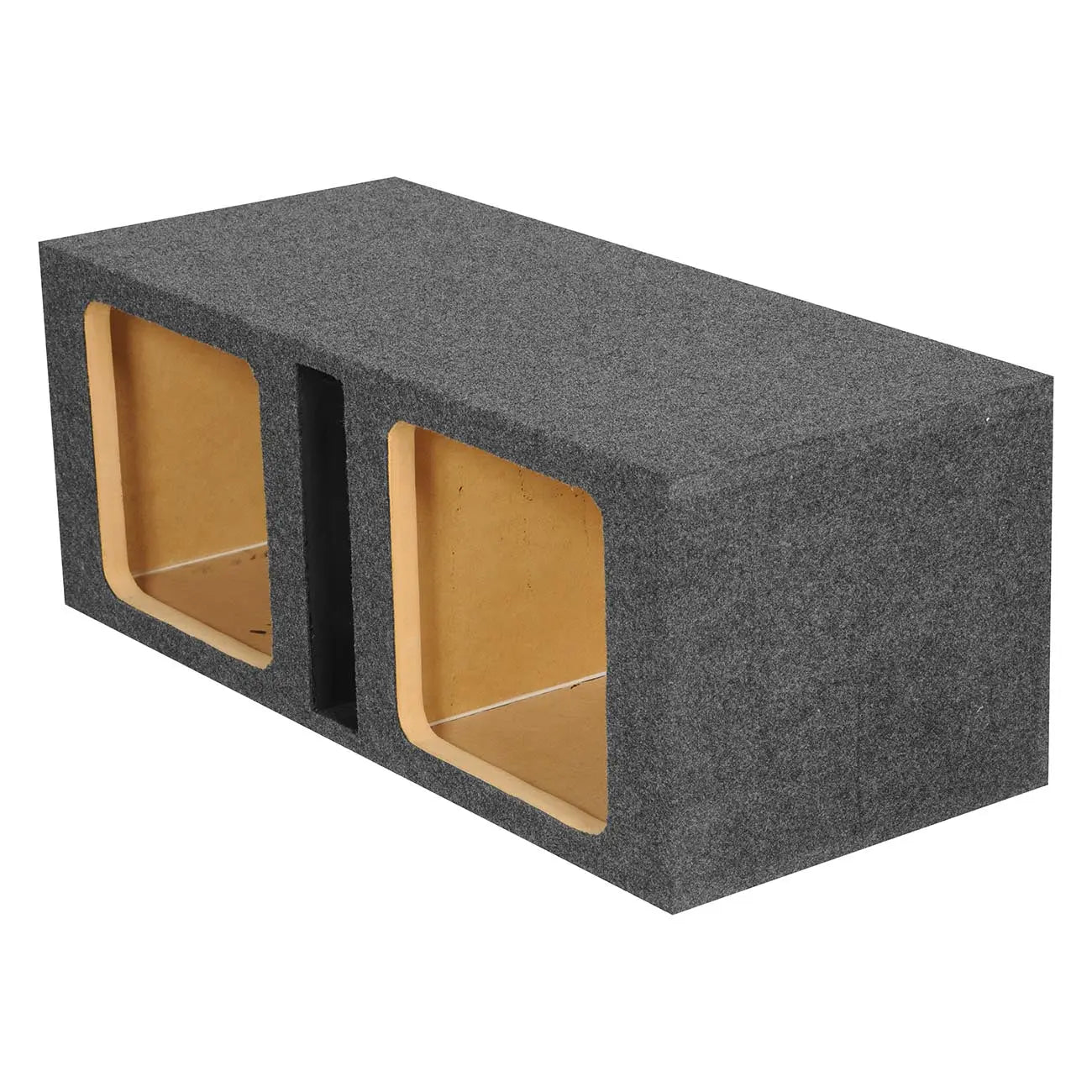 Empty Woofer Box Dual 12" Mdf Vented Bass Box Square Qpower