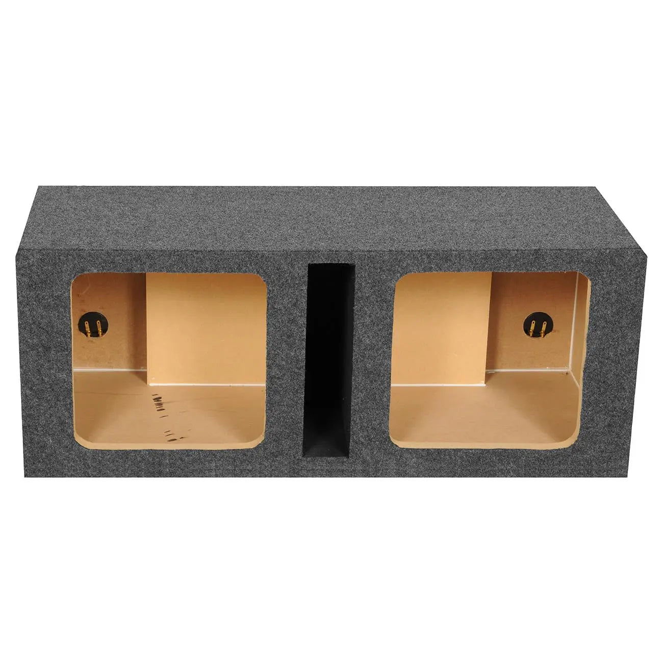 Empty Woofer Box Dual 12" Mdf Vented Bass Box Square Qpower
