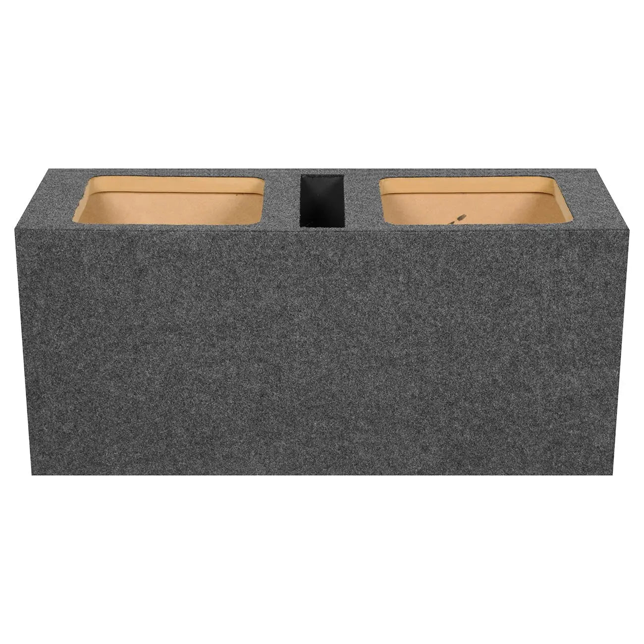 Empty Woofer Box Dual 12" Mdf Vented Bass Box Square Qpower